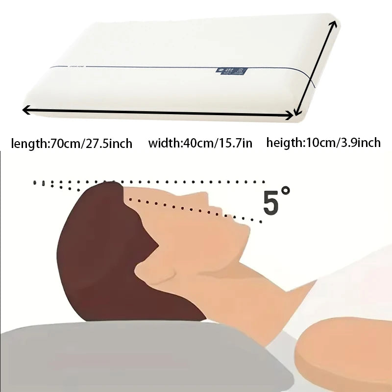 1pc Long Memory Foam Cervical Pillow, Neck Pillow slow Rebound Shape Comfortable Sleeping Pillows Hotel Bedroom Bedding Pillow