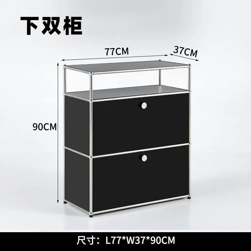 Modern Minimalist Stainless Steel Multi Tier Storage Side Cabinet Sofa Bedroom Bedside Living Room Home Decor Novelty New Indoor