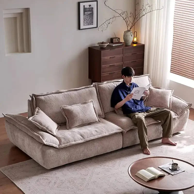R134 Oversized Minimalist Living Room Sofas Designer Modern Cute Nordic Sofa Living Room Lazy Modular Divano Soggiorno Home Furn
