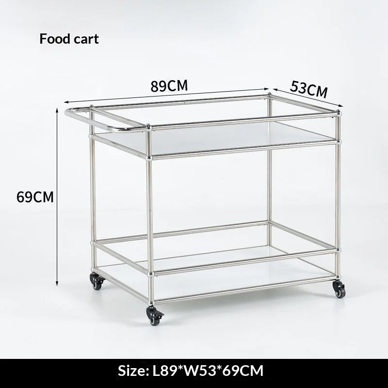 Modern Minimalist Stainless Steel Multi Tier Storage Side Cabinet Sofa Bedroom Bedside Living Room Home Decor Novelty New Indoor