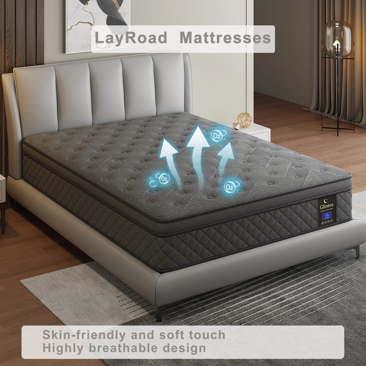 12/14 Inch Twin Full Queen King Size Medium Firm Gel Infused Memory Foam Mattress In A Box, Vacuum Compressed Roll Up Bed Mattress CertiPUR-US Certified Breathable Foam with Motion Isolation & Lumbar Support for Pressure Reli